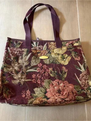 Vintage Ricardo Beverly Hills Floral Tapestry Travel Tote Weekender Carry On thumbnail 12