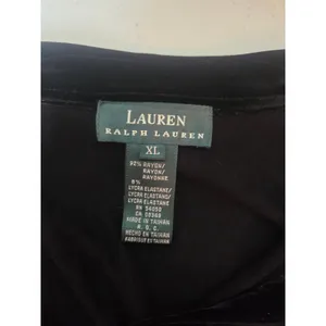 Lauren Ralph Lauren Women’s XL Black Long Sleeve V‑Neck Soft Pullover Top thumbnail 4