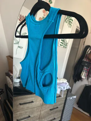 Blue Zara Cut-Out Top thumbnail 2
