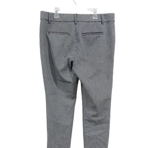 Ann Taylor Devin Gingham‎ Pants Size 8 Black White Stretch Workwear Preppy Chic thumbnail 2