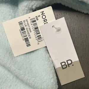 BP soft blue half zip pullover cropped warm and cozy adjustable hem fleece NWT S thumbnail 7