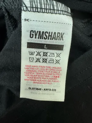 Gymshark Black Short Sleeve Athletic Tee Size Large thumbnail 5