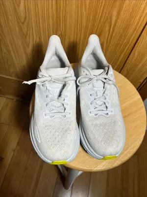 Hoka Women's Light Gray/White Cushioned Running Shoes thumbnail 10