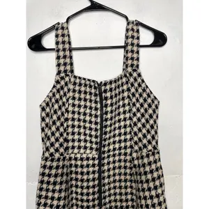 NEW Boutique Brand KORI Houndstooth Mini Dress Size Medium Sleeveless thumbnail 7