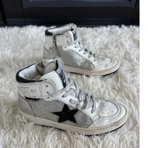 Vintage Havana Womens High‎ Top Sneakers Rhinestone Star White Silver Size 5 thumbnail 3
