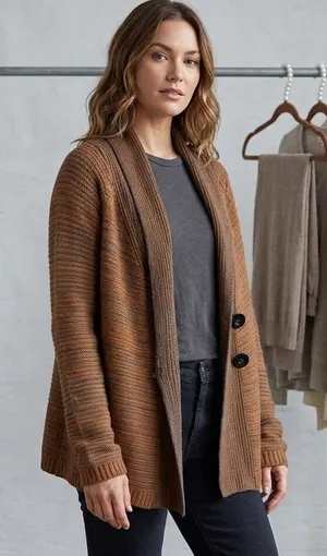 Rico Handmade in Thailand Knit Cardigan Sweater Size L thumbnail 1