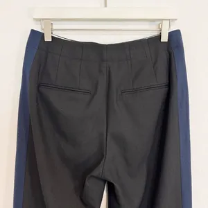 Club‎ Monaco Ryanne Pants Size 4 Black Wool Tuxedo Stripe Trouser Dark Academia thumbnail 9