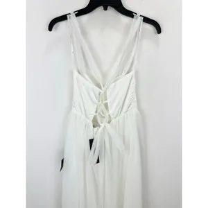 Lulus Twirling For You Ivory Lace-Up Bustier Tulle Midi Dress A Line Large NWT thumbnail 10