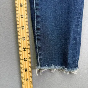 Mother The Stunner Step Fray High Rise Skinny Jeans Dark Wash Size 26 thumbnail 8