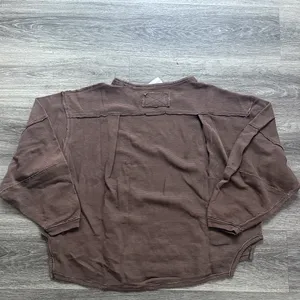 We The Free Eclipse Tee French Chocolate Brown Sweatshirt Ribbed Oversized thumbnail 4