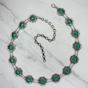 Flower Concho Western Turquoise Enamel Belt OS ✨ thumbnail 1