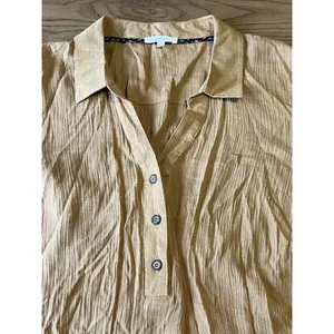 Mystree‎ Anthropologie Tunic Shark Hem Dress Size Large Boho Peasant Cottagecore thumbnail 9