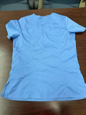 Cherokee Revolution Ceil Blue Short Sleeve V-Neck Scrub Top Size Medium thumbnail 4