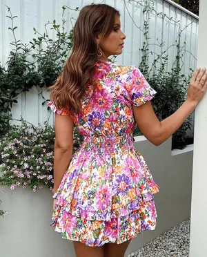 Summer A-Line Floral Sundress thumbnail 4