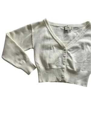 Tuckernuck Ivory Off the Shoulder Stevens Cardigan Sz S Minimalist Balletcore thumbnail 8