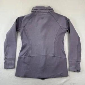 Lululemon‎ Radiance Jacket Purple Full Zip Funnel Neck Quilted Fleece Womens 10 thumbnail 10
