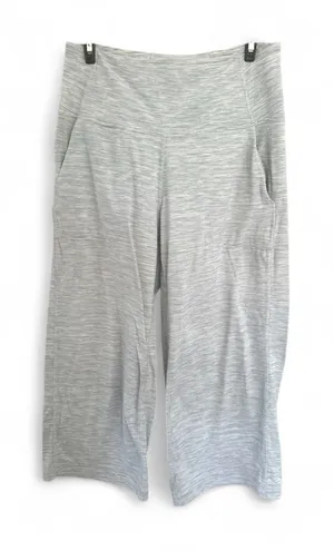 Lululemon Women's Align Higher Rise White Stripe Print Size 8 Wide Leg thumbnail 1