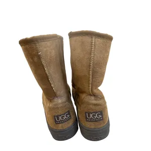 Ugg Womens Brown Leather Wool Ankle Boots Size 6W SKU8191 thumbnail 6