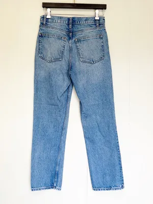 REFORMATION Cynthia High Rise Straight Jean Colorado Wash thumbnail 9