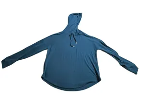 Victorias Secret Teal Blue Pullover Hoodie Small Oversized Slouchy Loungewear thumbnail 1