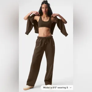 Alo Yoga NWT Accolade Straight Leg Sweatpants in Expresso Color Size XL thumbnail 2