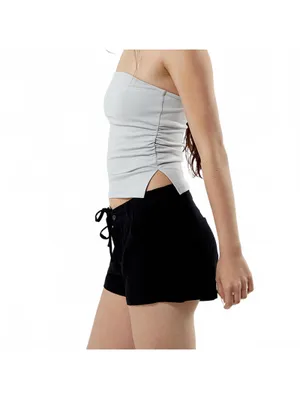 Pacsun Linen-Blend Fixed Waist Linen Shorts Black NWT Small thumbnail 4