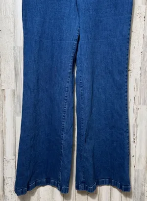 Maeve Anthropologie Bohemian High Rise Tailored Flare Jeans Medium Wash‎ Size 32 thumbnail 1