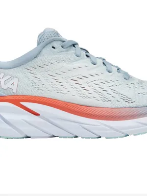 Hoka Women's Blue Fog Plein Air Running Shoe with Coral Stripe size 9 thumbnail 2
