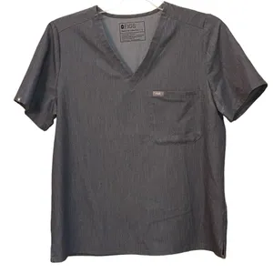 FIGS Catarina One-Pocket Scrub Top Graphite Size Large Medical Healthcare Nurse‎ thumbnail 1