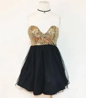 Strapless Sequin Gauze Organza Dress Multiple thumbnail 2