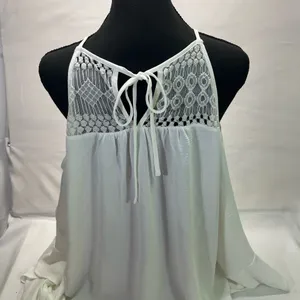 CHIC SOUL COLD SHOULDER BLOUSE 2X‎ WHITE PREOWNED thumbnail 5
