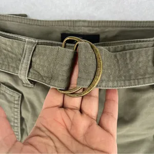 J.‎ Crew Womens High Rise Belted Military Pant Olive Green Utility Pockets 00 thumbnail 3