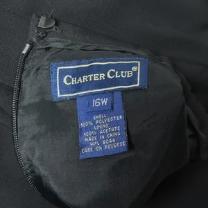 Vintage 90s Charter Club Black Pencil Skirt Plus Size 16 W Knee Length Office thumbnail 6