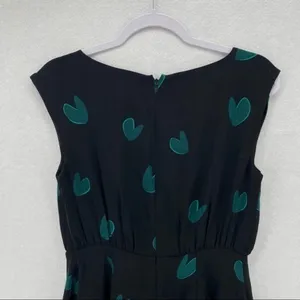 LOFT Heart Print Chiffon Pleated Sleeveless‎ Dress thumbnail 10