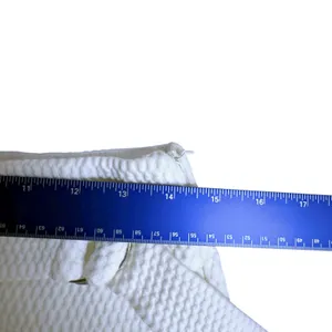 Zara Textured White High Waisted Skort Faux Belt Side Zip Mini A-Line thumbnail 7