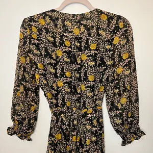 Lulus Black And Yellow Wrap Dress thumbnail 5
