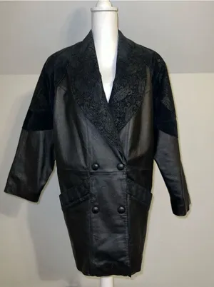 100% Genuine Leather Tooled Paisley Blazer/Coat Women’s L-XL thumbnail 1