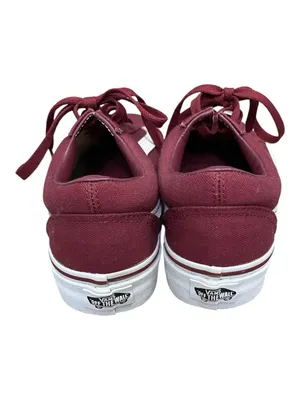 VANS Low Top Sneakers Womens Size 8 Maroon Canvas Lace Up Skater Punk NWOB thumbnail 3