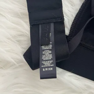Skims Cotton Rib Plunge Bralette Soot Size Small thumbnail 6