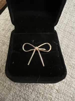 Women’s Gorgeous Golden Bow tie Ring Size 7 Gold thumbnail 3