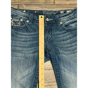 Miss Me Embellished Bling Bootcut Jeans Low Rise 28x34 (28x30) Western Y2K BKE thumbnail 9