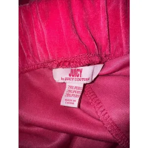 EUC Juicy Couture Hot pink BARBIE velvet joggers womens -size 2xL Plus‎ thumbnail 3