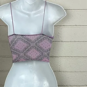 PacSun purple bandana print cropped cami top size XS thumbnail 6
