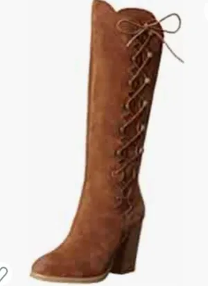 sbicca RARE lace up/ zipper boho suede boots sz 9 thumbnail 10
