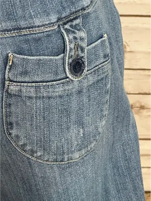American Eagle light medium wash denim bermuda cuffed shorts Size 14 Reg Y2K thumbnail 8