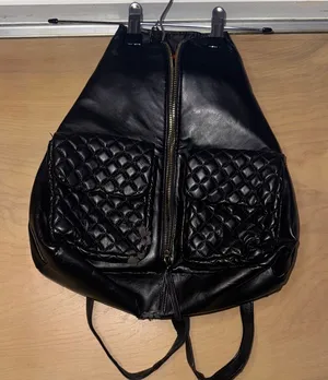 Quilted Front Pocket Black Women's Backpack thumbnail 1