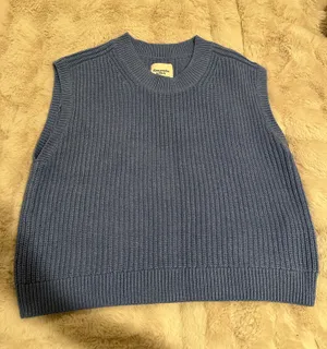 Abercrombie Sleeveless Blue Sweater thumbnail 1