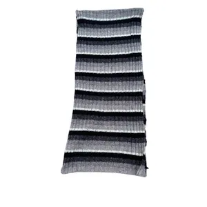 Vintage GAP Multicolor Striped 90s Grunge Scarf Wool Cotton Black‎ Tan Brown thumbnail 4