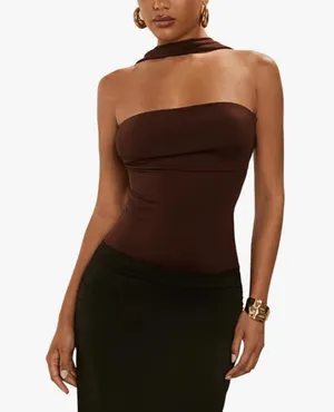 Sleeveless Backwards Halter Body Suit thumbnail 1