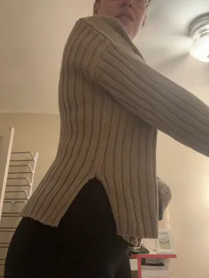 Abercrombie ribbed mock neck sweater thumbnail 2